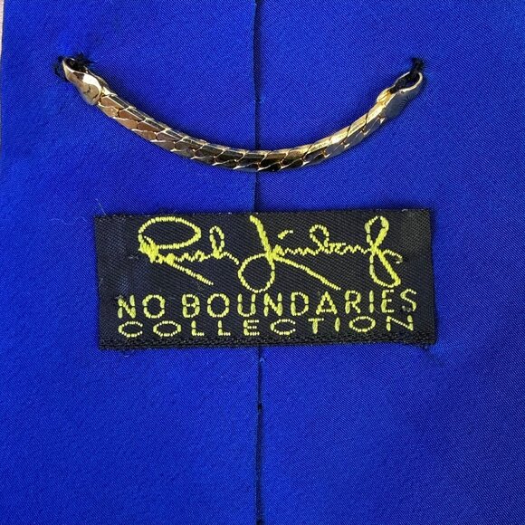 Ruch Limbaugh No Boundaries Collections Blue Silk Abstract Tie Vibrant Pattern - Picture 2 of 7